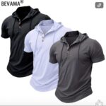 sleeve hooded T-shirt
